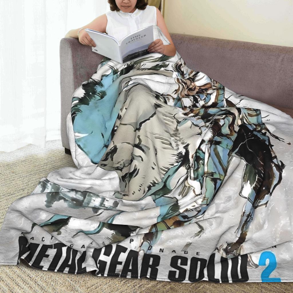 Metal Gear Solid Game Flannel Blanket Winter Soft Warm Throw Blanket for Kids Living Room Pattern Bedspread Sofa Bed Cover
