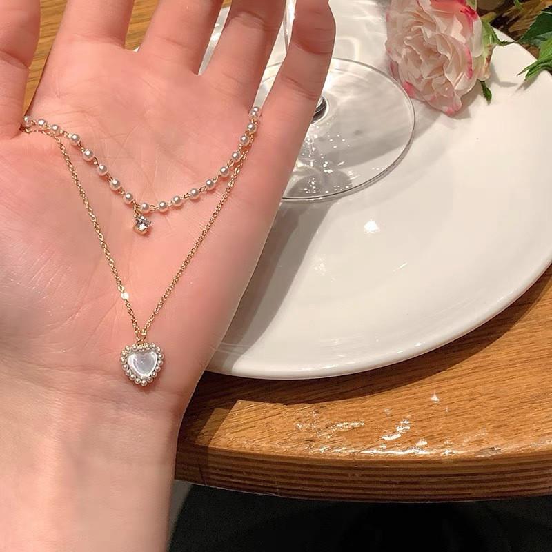 2024 New French High-end Gray Pearl Necklace for Women Fashionable Simple Daily Accessories Party  Birthday Gifts