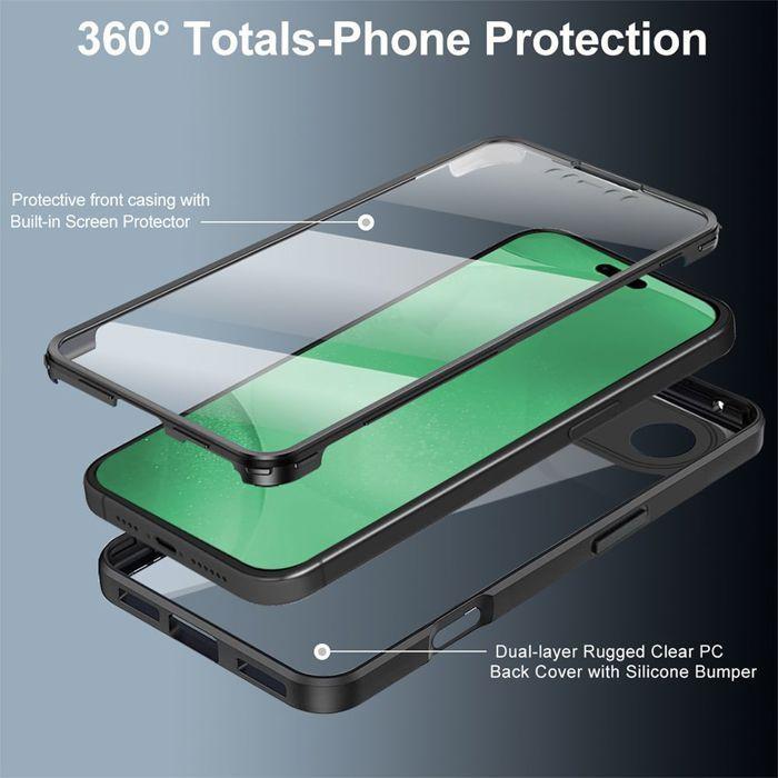 Case for iPhone Air - BOOLING - Full Protection Front TPU and Back PC - Navy Blue