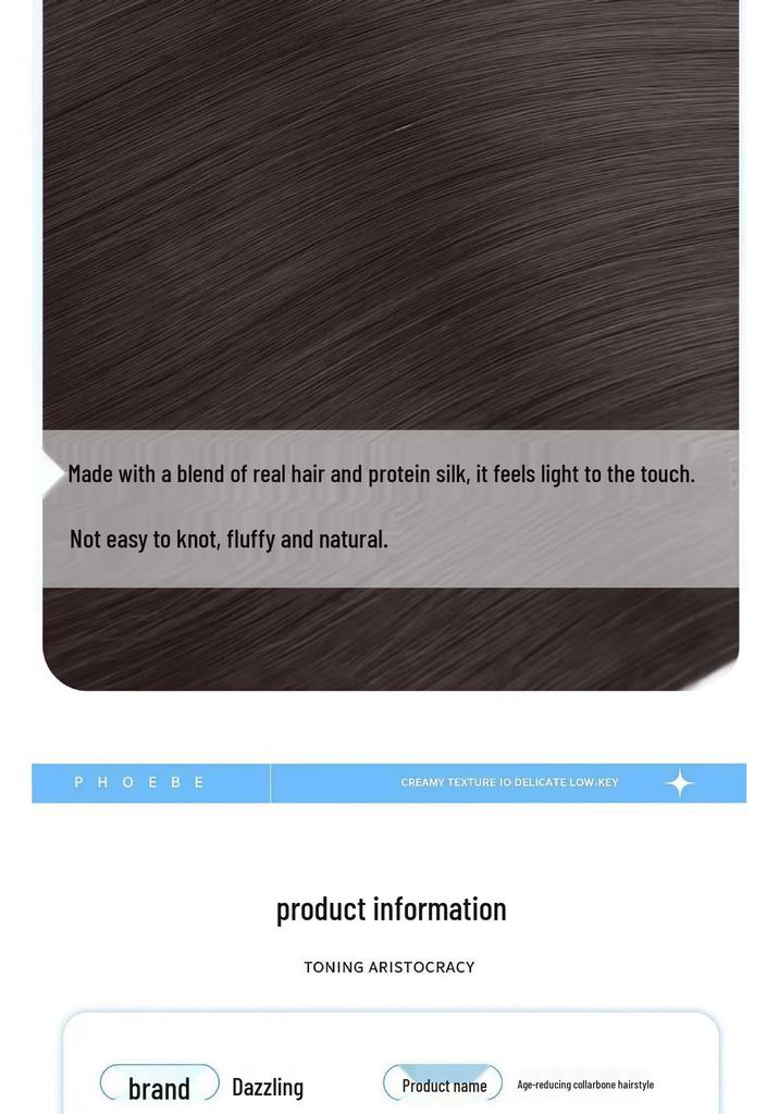 Women's Clip-In Top Layer Wig with Free Shipping - Thickening, Volumizing, Fluffy Collarbone-Length Hair Replacement