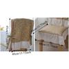 Ruffle Design Dining Chair Backrest Cover Comfortable Embroidered Lace Chair Cover  Wedding
