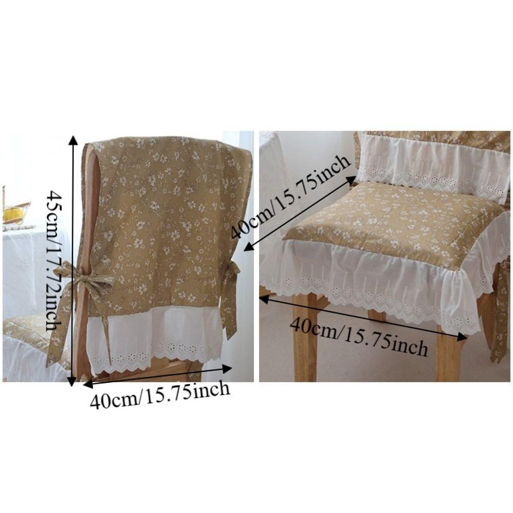 Ruffle Design Dining Chair Backrest Cover Comfortable Embroidered Lace Chair Cover Wedding