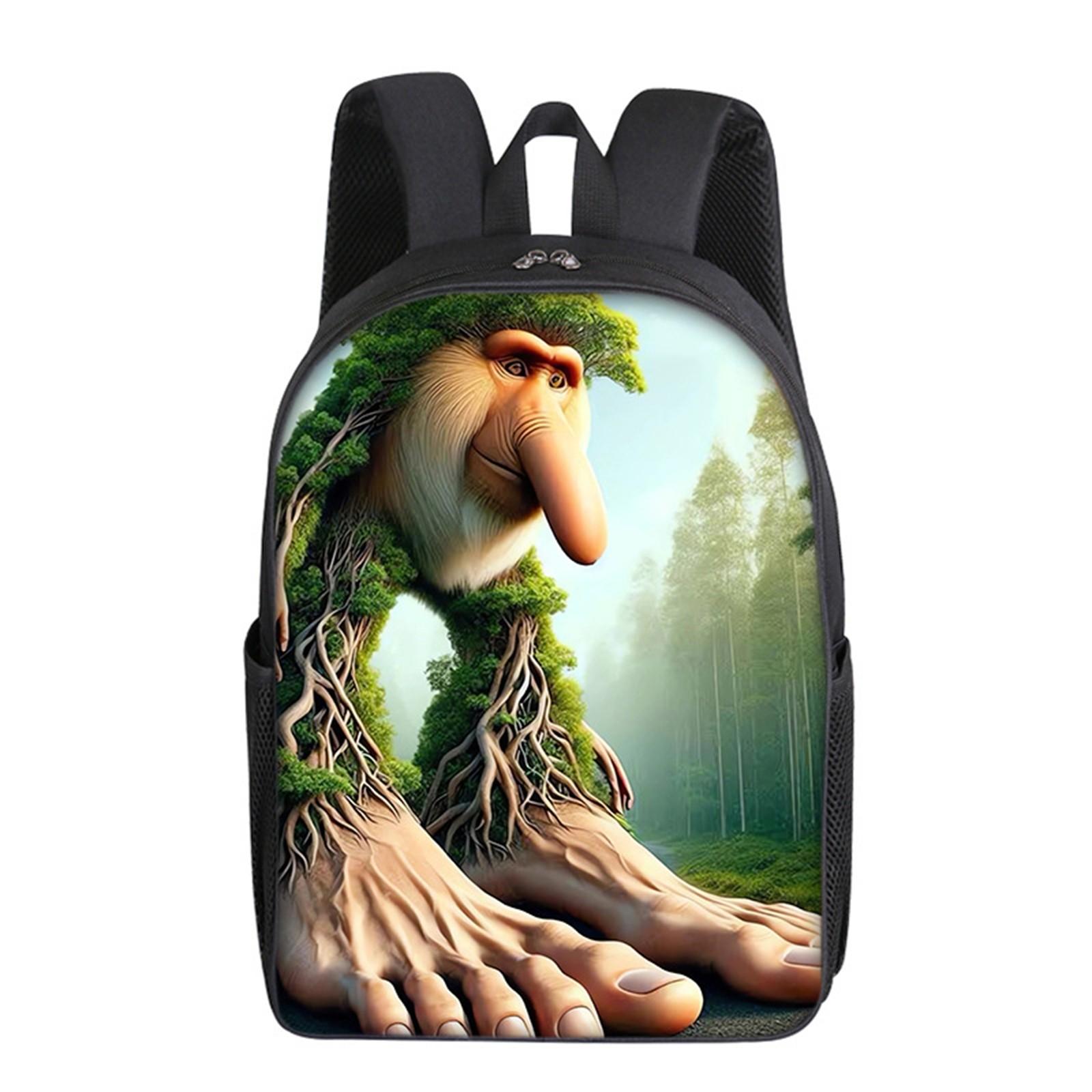 

Повседневная сумка через плечо с рисунком из мультфильма для учеников младших классов средней школы, рюкзаки большой вместимости One Size