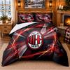 Printed 3Pcs Bedding Set AC Milan Pattern Bed Sheet Pillowcase For Bedroom Decor