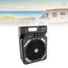 Solar Fan 5200MAH Type C Charging 4 Speed   Brushless Motor 4.5mCelsiuss Low Noise LED Timer Solar Camping Fan for Fishing Outdoor Activities