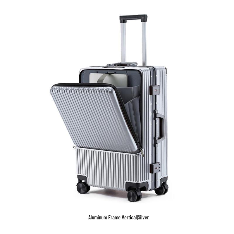 Front-Opening Laptop Rolling Suitcase 24 inches