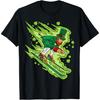 Skiing Leprechaun Irish Sports Ski Snow Mountain T-Shirt
