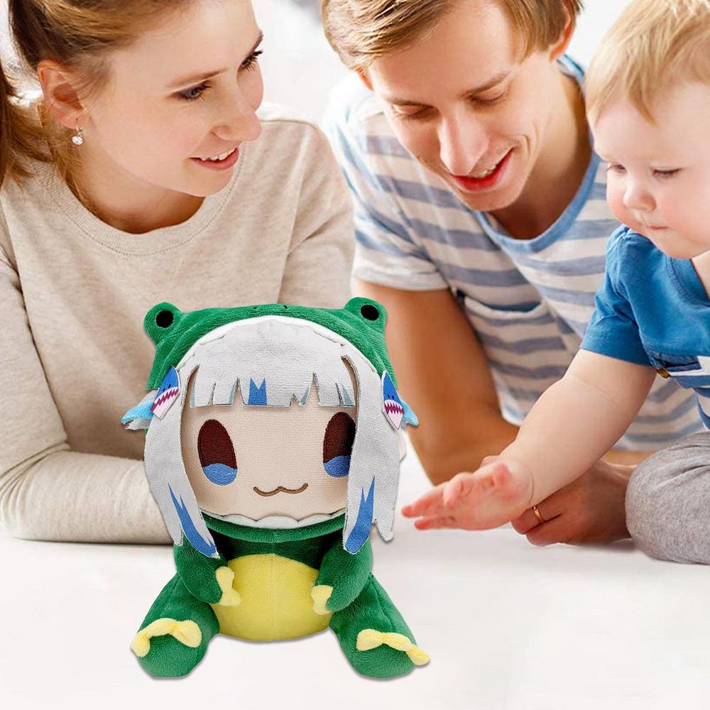Hololive Dino Gura Plush Toy Gawr Shark Stuffed Dolls Baby Animals Virtual YouTuber Plushies Figure Pillow Kid Christmas Gifts