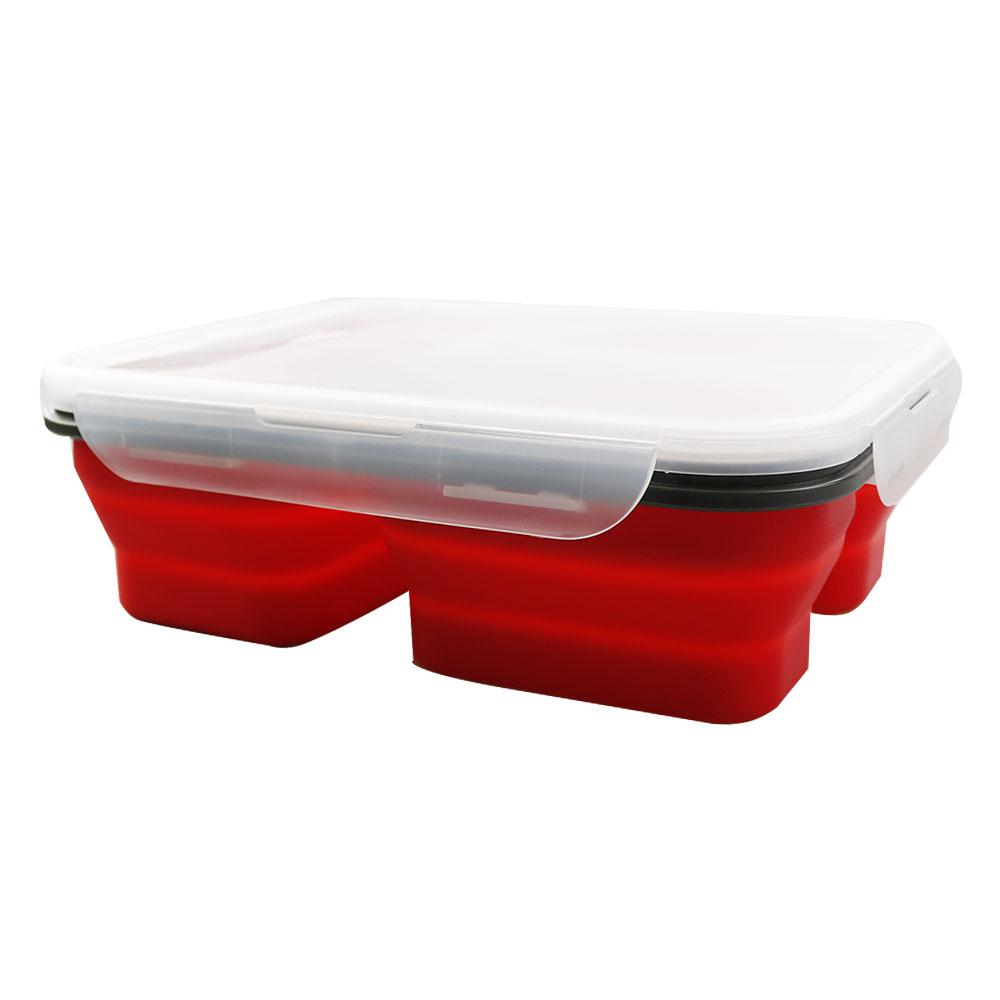 

1Pc 1300Ml Silicone Collapsible Portable Lunch Box Microwave Oven Bowl Folding Food Storage Container Washable Cover Odorless 3&Other&1