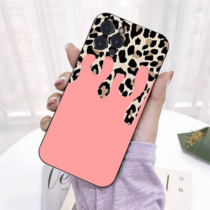 FHNBLJ Fashion Leopard Print Phone Case For iPhone 14 11 12 13 Mini Pro Max 8 7 6 6S Plus X SE 2020 XR XS Funda Case