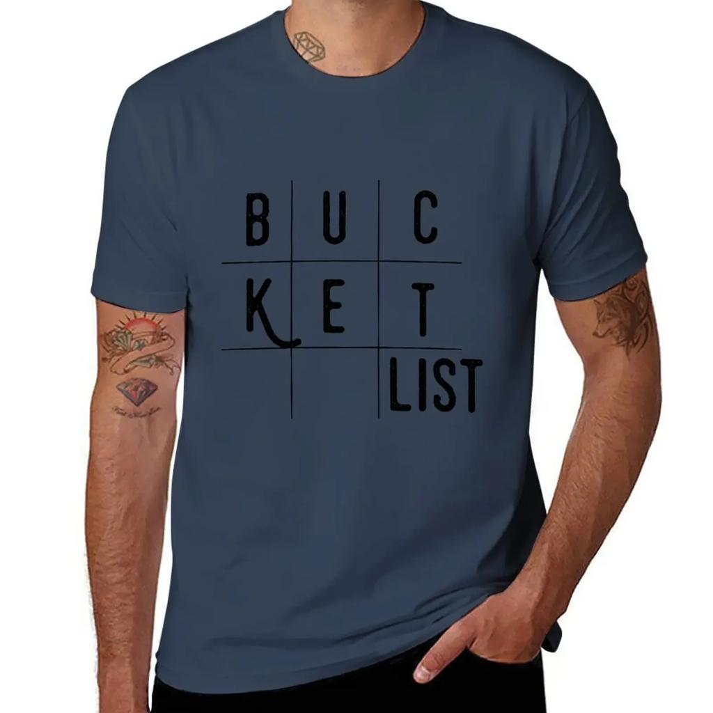 Bucket list T-Shirt blacks sublime oversized heavy weight t shirts for men
