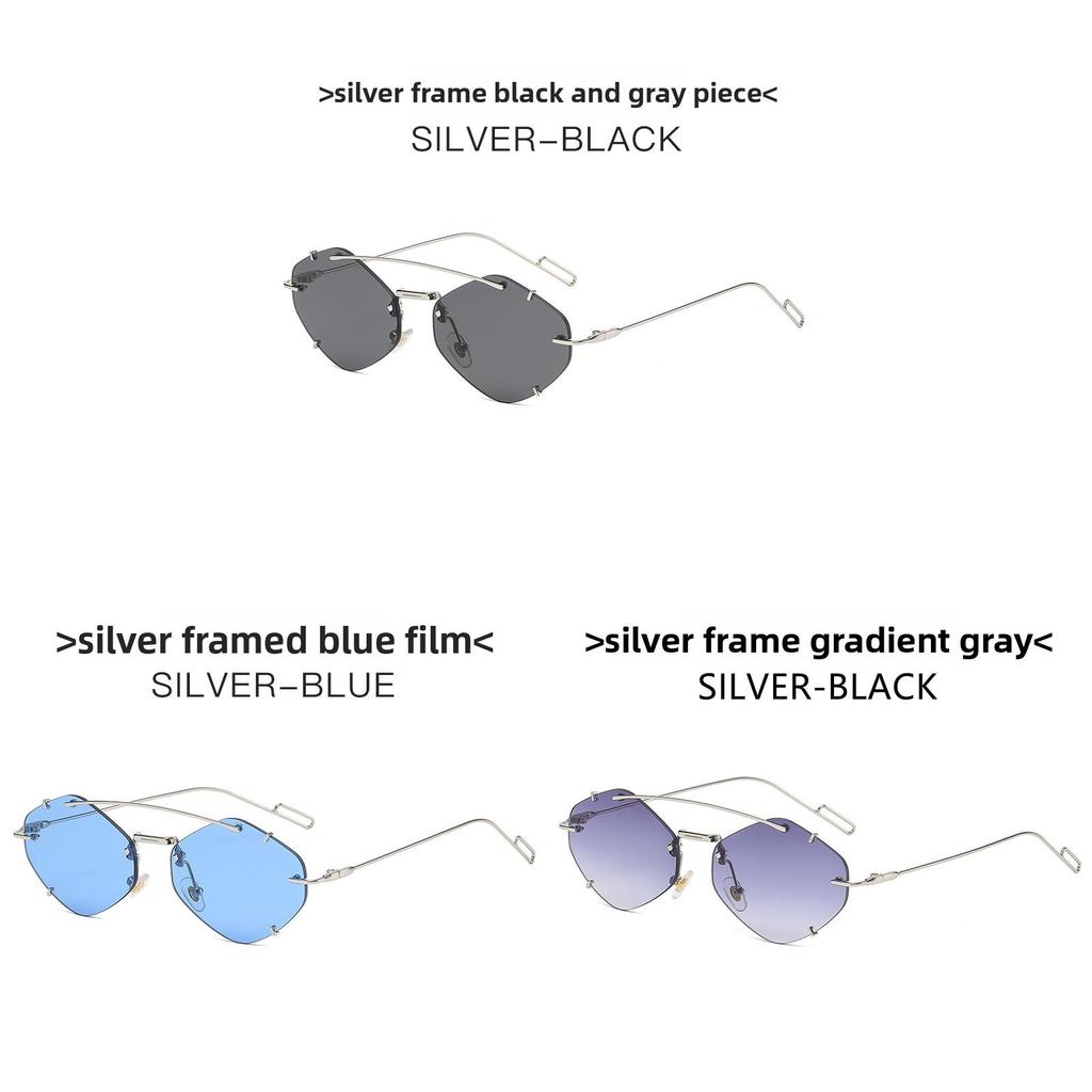 Irregular Sunglasses Ocean Sheet Diamond Frame Fashion Sunshade For Travel And Party
