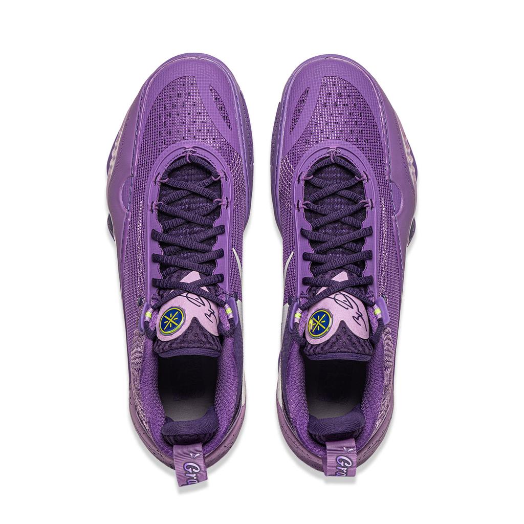 Li Ning Odpružené Odolné proti oděru Nízké Basketbalové boty Pánské Zirkonová fialová ABAW011-11