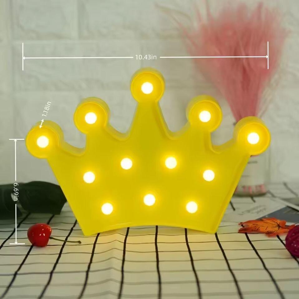 1 STK Kreative LED-förmige Wandleuchte Batteriebetrieben Nachtlicht Innen Dekorationsleuchten Für Schlafzimmer Tisch Strandparty & Fotografie