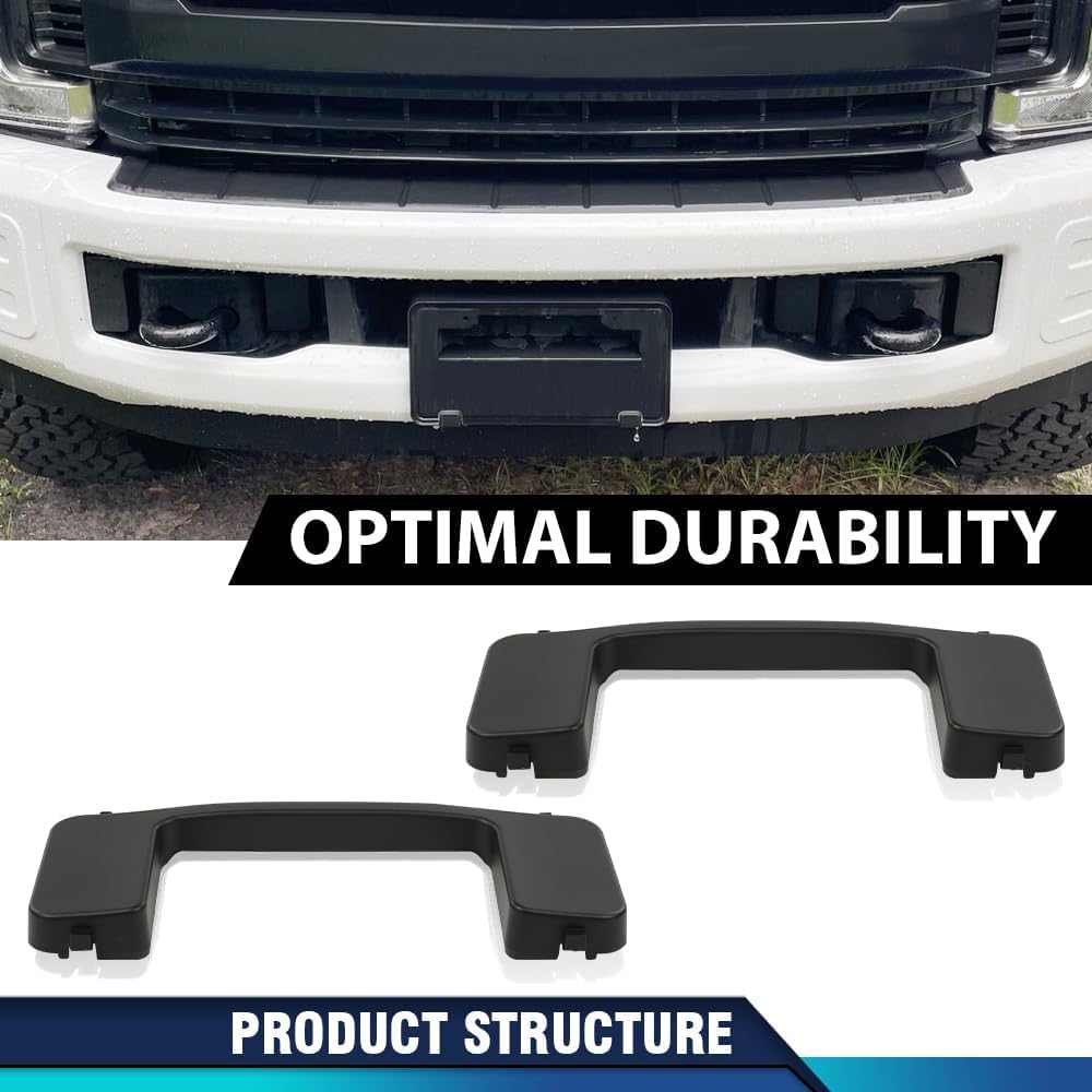 PIT66 Front Bumper Tow Hook Bolt Cover Caps Compatible with Ford F250 F350 Super Duty 2017 2018 2019 2020 2021 2022 HC3B 17F751-AC, HC3B 17F751-AD