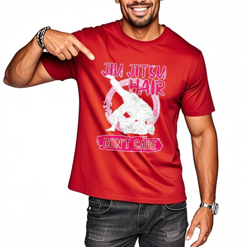 Unisex T Shirt Printed Unisex Summer T Shirt Plus Size Teeshirts Jiu Jitsu Hair Dont Care Everyday Unisex Tee Shirt Summer Tshirt