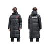 Li-Ning Knee-Length Warm Windproof Hooded Long Design Fashion Down Jacket Men Outerwear Black AYMP177