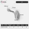 Oukali Horn Hook Clothes Wall Hooks Metal Cute Keys Bag Clothes Black K Gold Chrome Bathroom Towel Double Hooks