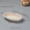 Jinwuyuan 800ml Disposable Oval Paper Bowls with Lids