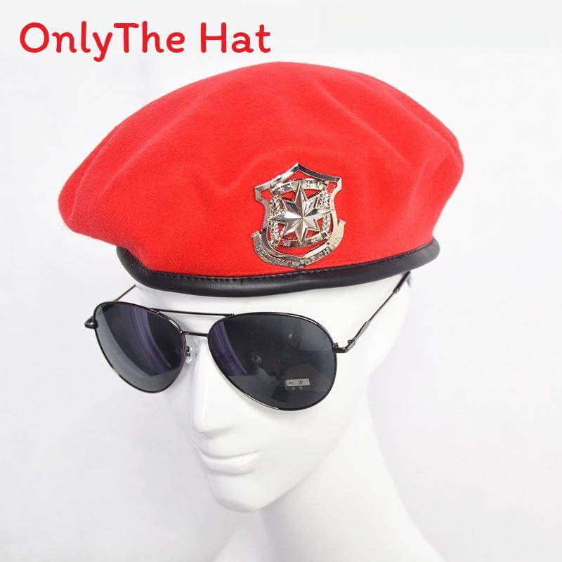 Marvel Logo Wool Beret Hat With Retro British Style And Uv Sunshade For Adults
