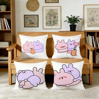 Aasamimichan Cute Cushion Cover For Pillow Printing Sofa Decoration Home Car Room Coffee Shop Office Nordic Simplicity