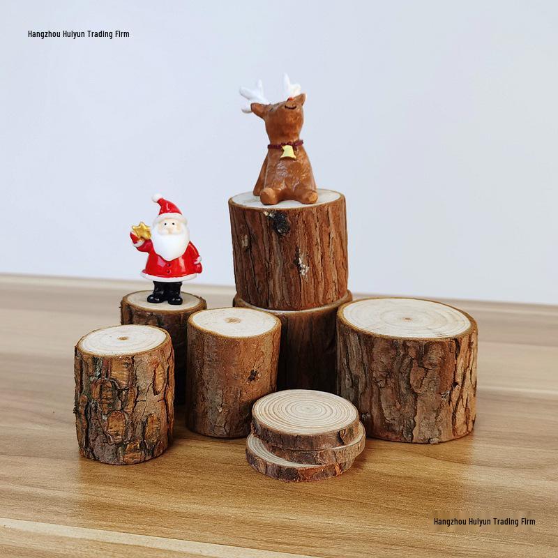 Natural Dried Fruit Wood Slices & Pine Acorn Christmas Decor Materials for Photography Backgrounds