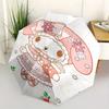 My Melody,Winter Wonderland Automatic Folding Umbrella-Simple 8-Rib Design, Bright Cartoon Pattern, Durable Iron Frame, Suitable For Travel,