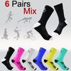 1/6 Pairs Men Women Outdoor Sports Cycling Socks Fashionable Prints Soft Comfortable Sweat Wicking Breathable Running Socks