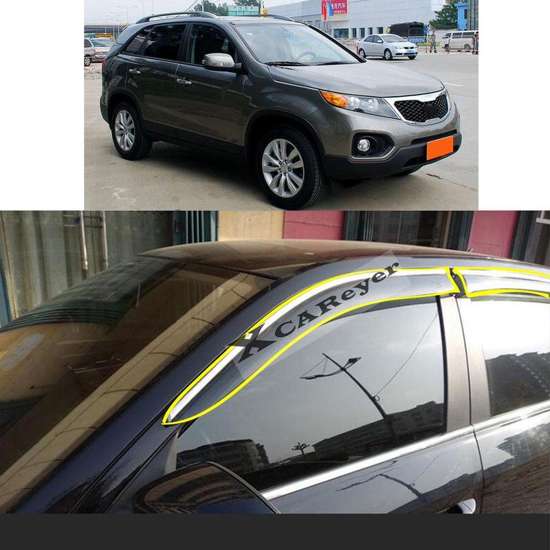 For KIA Sorento 2003 2004 2005 2006 2007 2008 Car Body Styling Sticker Plastic Window Glass Wind Visor Rain/Sun Guard Vent Parts
