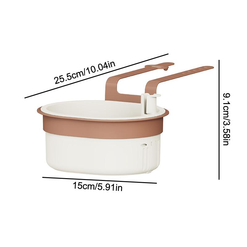 Two-In-One Sink Hanging Strainer Basket Openable Bottom Cover Detachable Kitchen Garbage Filter Multifunctional Quickly Drain