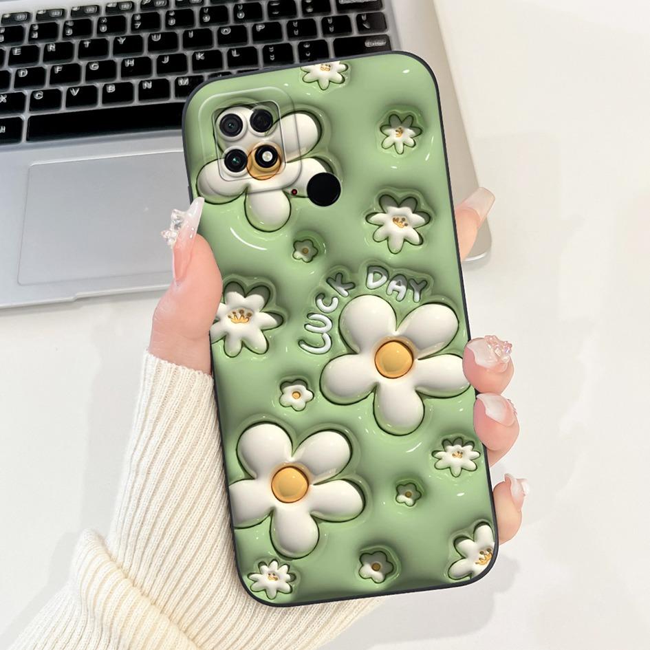 For Xiaomi Poco C40 Case 220333QPG Fashion Daisy Flower Graffiti Soft Silicone Shockproof Back Cover For Poco C40 PocoC40 Bumper