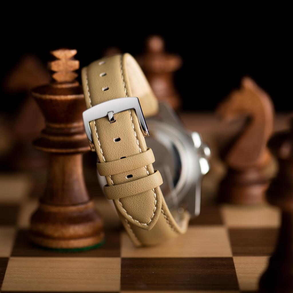 Genuine Leather Watch Quick Release Strap for Men and Elegant Soft Calf Leather Watch Replacement No Tools for Watches and Silver Buckle [OTTOODY]