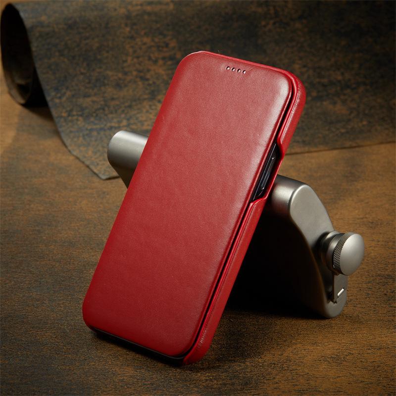 

LANGSIDI Magnetic Flip Case For iPhone 16 15 14 13 12 11 Pro Max 7 8 Plus X XS XR Genuine Leather 360 Full Protect Cover iPhone 16 Pro Max