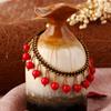 Handmade Braided Anklets Bracelet Sandals Brides Shoes Barefoot Beach Vintage Tassel Red Beads Anklets For Women Yoga Jewelry