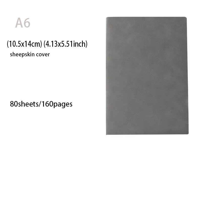 640/400/240/160 sider Ultratykk linjert studentdagbok Notatbok Kontorrekvisita A4/A5/A6 PU-skinn Arbeidsnotatblokk for forretninger