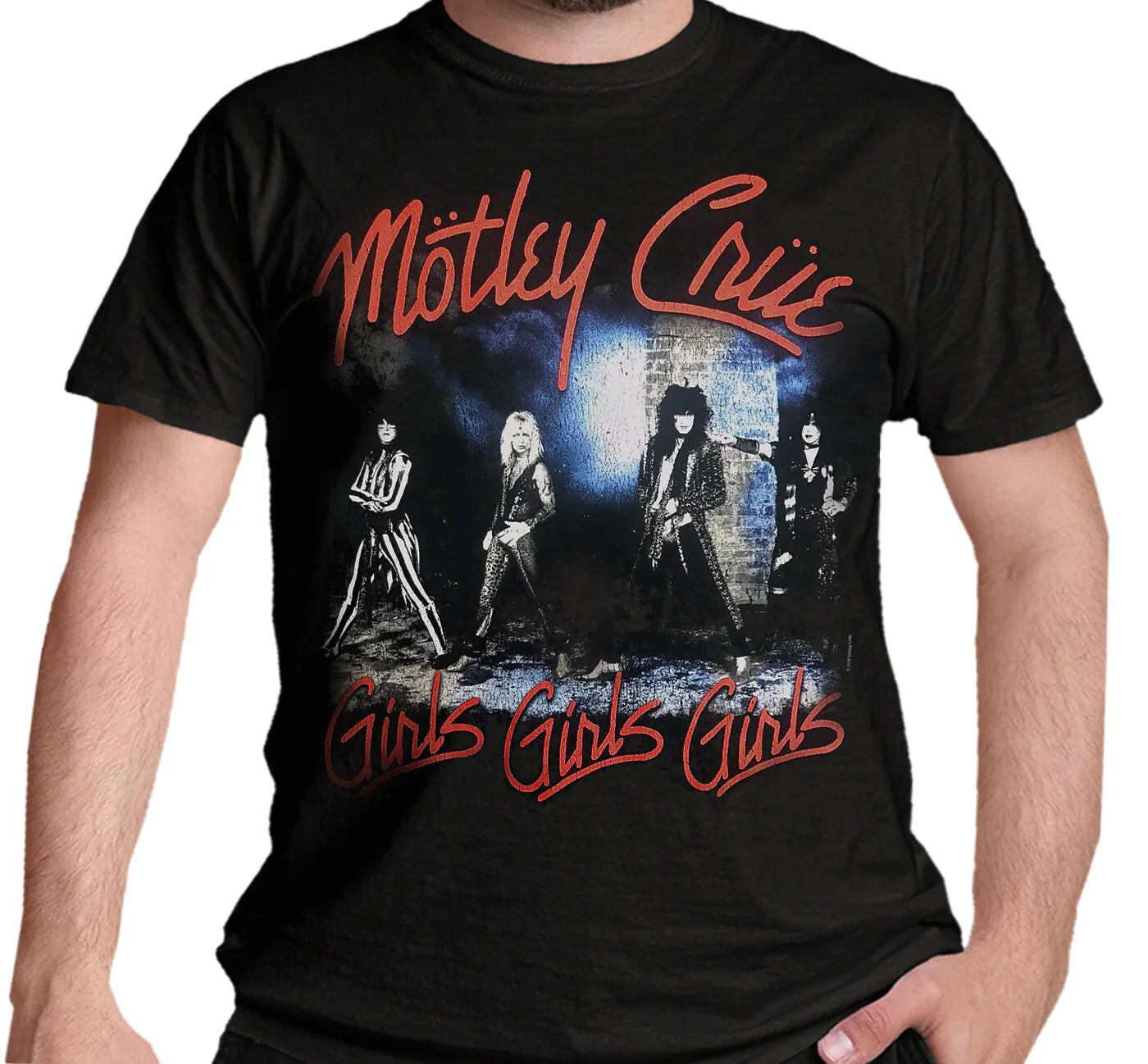 Official Motley Crue T Shirt Smokey Street Girls Girls Girls Band Logo Black New S разноцветный
