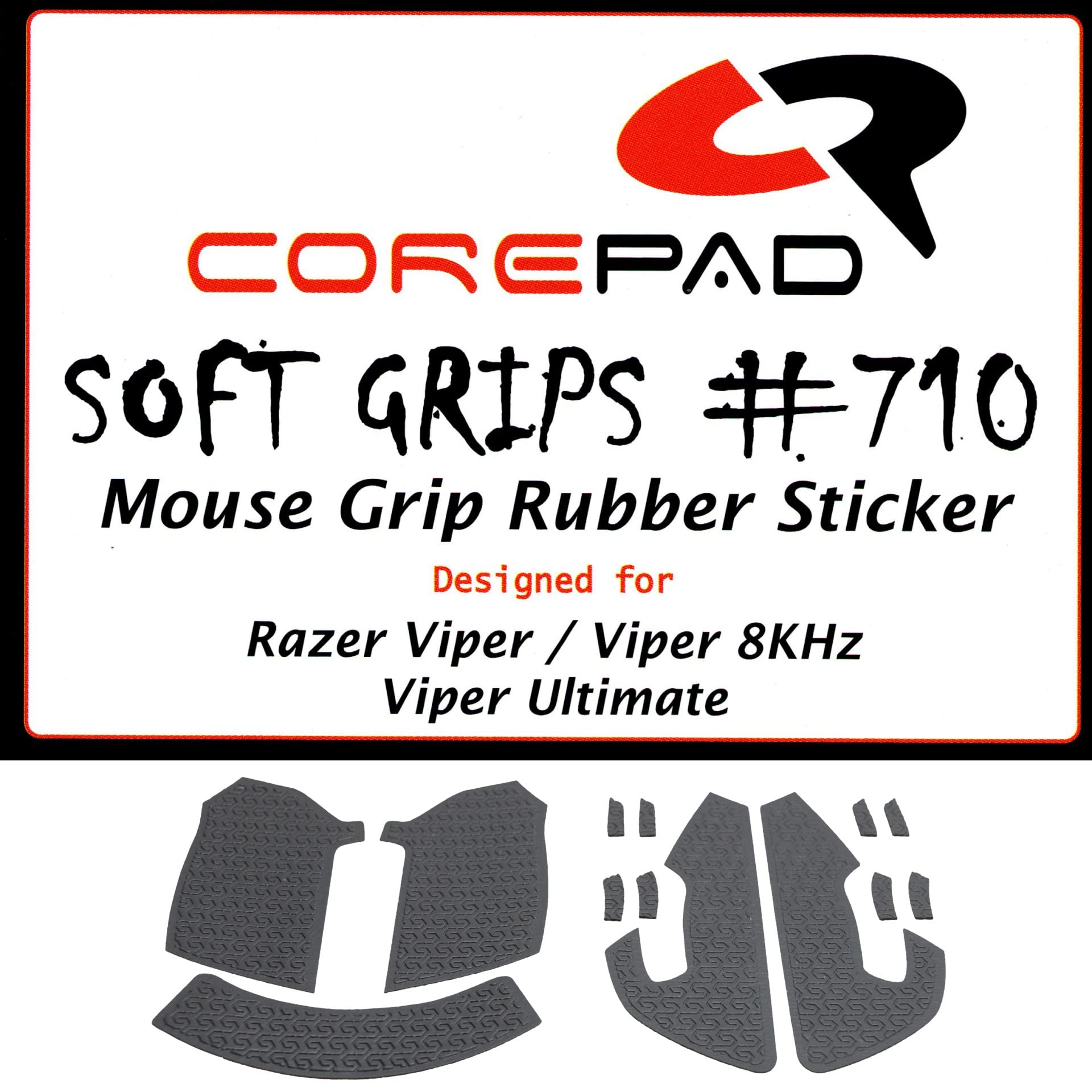 

Corepad Soft Grips Grip для Razer Viper 8KHz Razer Viper Ultimate 1set Viper/Razer / [] (черный)