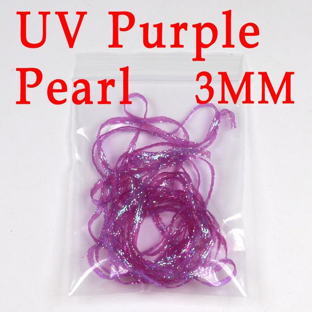 

3 мм, 2 ярда/пакет, УФ-флуроцентная плоская ромбовидная оплетка для выходящих на свет нимф, креветок, стример, щука, материал для вязания мух в морской воде 3mm*2Yard