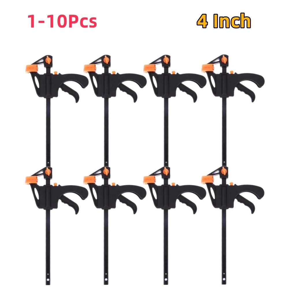 

10-1 шт., набор зажимов для мини-F-образного зажима для деревообработки, жесткий быстросъемный зажим с храповым механизмом, зажим для ручного плотницкого инструмента 1PCS