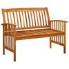 Garden Bench with Cushion 119 cm Solid Acacia Wood