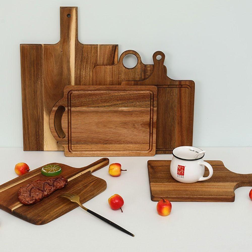 Saftrille Wurstwaren Serviertablett Mehrere Stile Pizzablech Langlebiges Holz Schneidebrett Brot