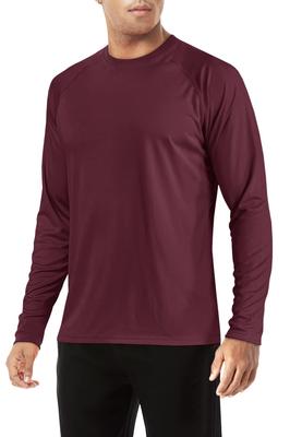 TACVASEN Long Sleeve Rash UV UPF Sun Wine Size M Men's Guard, Protection, Sweat-Wicking, Quick-Drying, 50+, Fitness, Protection, Sportswear, Gym,
