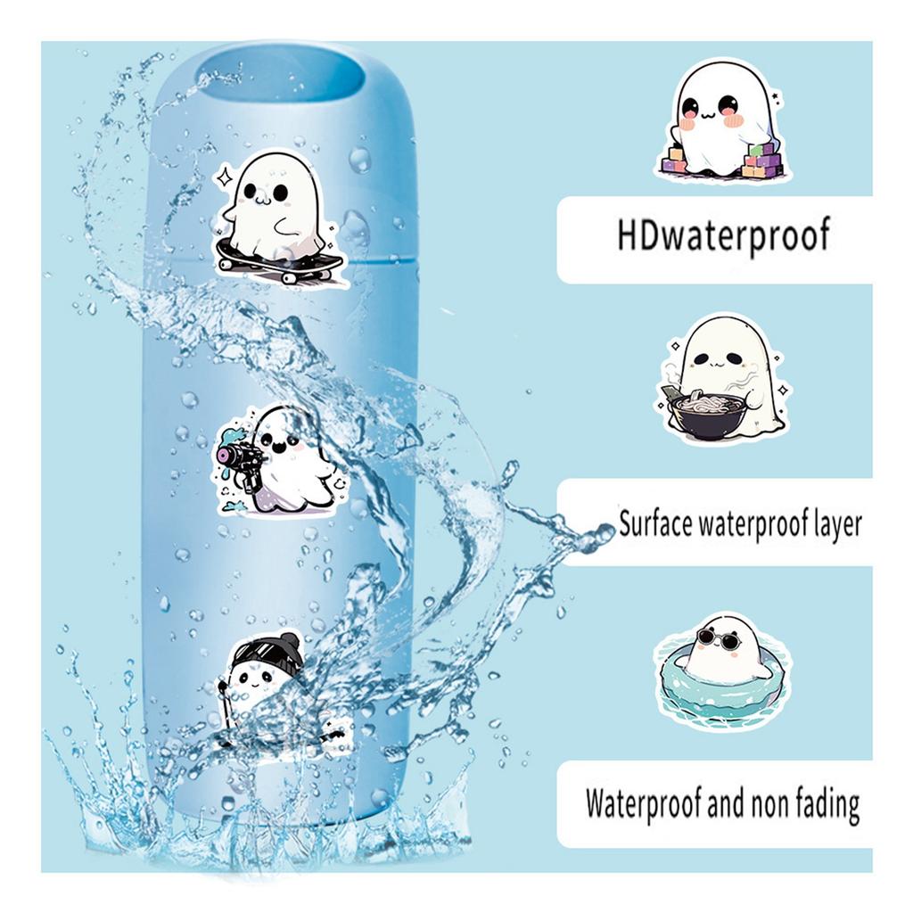 54 Pcs Cartoon   Stickers, Halloween Cartoon Stickers, Decorative Small Patterns, Hand Account Stationery Box Stickers