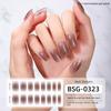 Onion Pink Gradient Explosive Semi-cured Manicure Stickers Pearlescent Purple Gel Nail Stickers