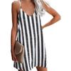 Summer Sleveless Striped Strap Short Dress Women Casual Loose Off Shoulder Sexy Beach Sundress Mini Vestidos Plus Size