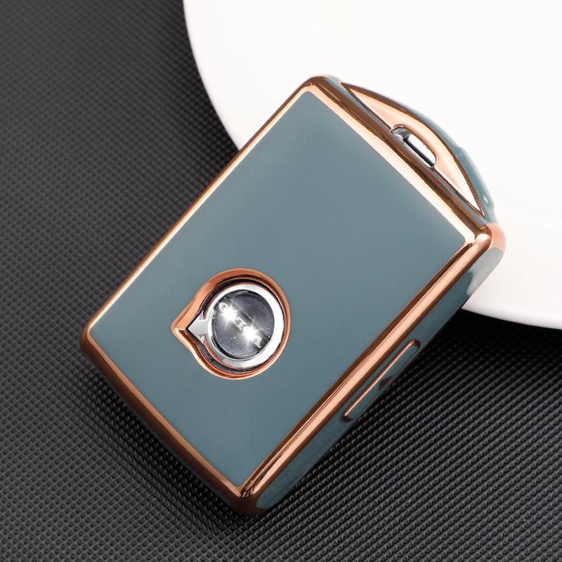 Goldrand TPU Schlüsselhülle für Volvo S90, XC60, XC40 - Vollständige Schutzschale