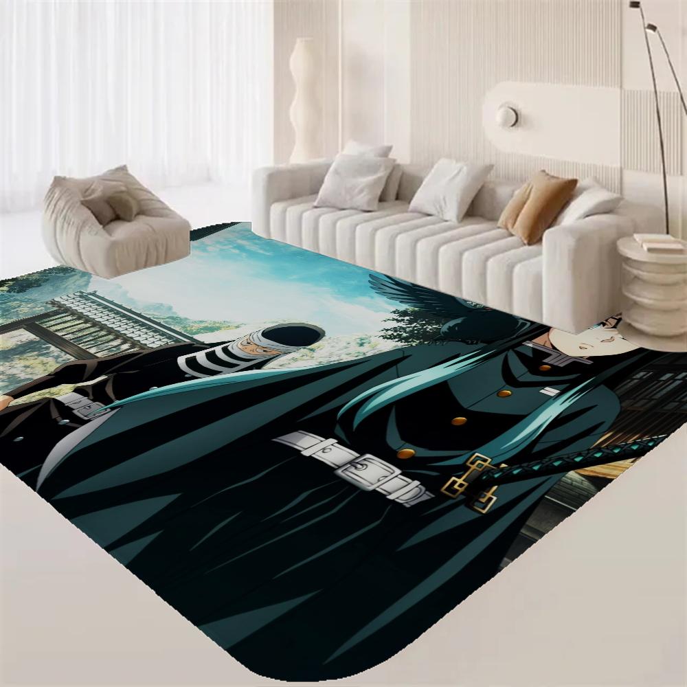 Alfombra de Pasillo Anime Muichiro T-tokito Lavable Antideslizante Alfombra de Área para Sofá y Sillas de Sala de Estar Felpudo de Cocina Alfombra de Área