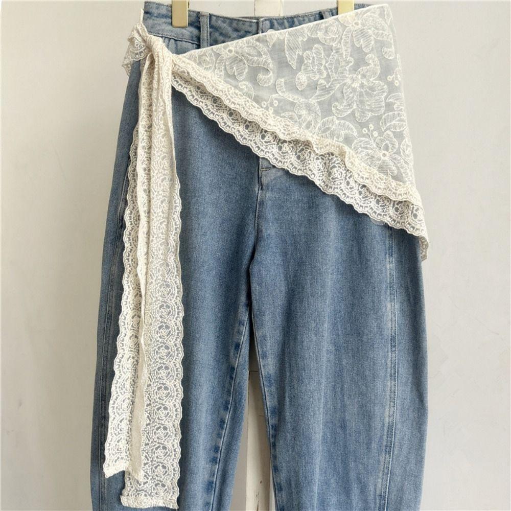 Ethnic Style Lace Triangle Scarf Embroidered Skirt Curtain All-match Lace Headband Travel