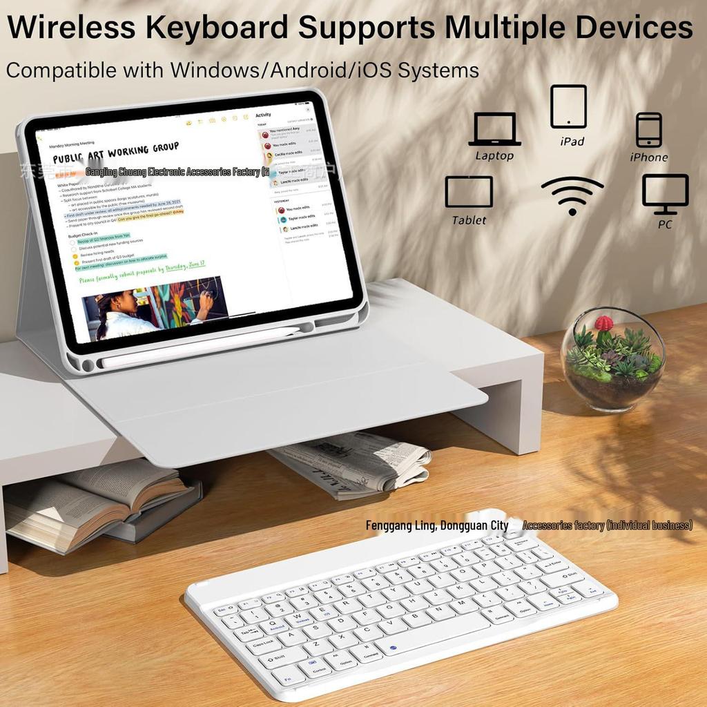 Universal iPad 11 Protective Case with Backlit Bluetooth Keyboard for iPad Pro 11/Air 7.