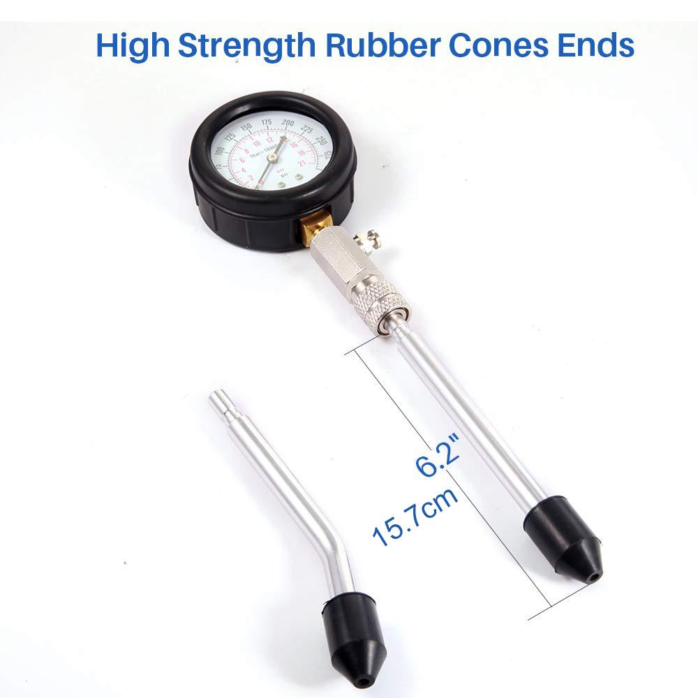 Petrol Engine Cylinder Compression Tester Kit Automotive Tool Gauge for Testing Car Motorcycle Outboard Motor Snowmobile0-300PSI